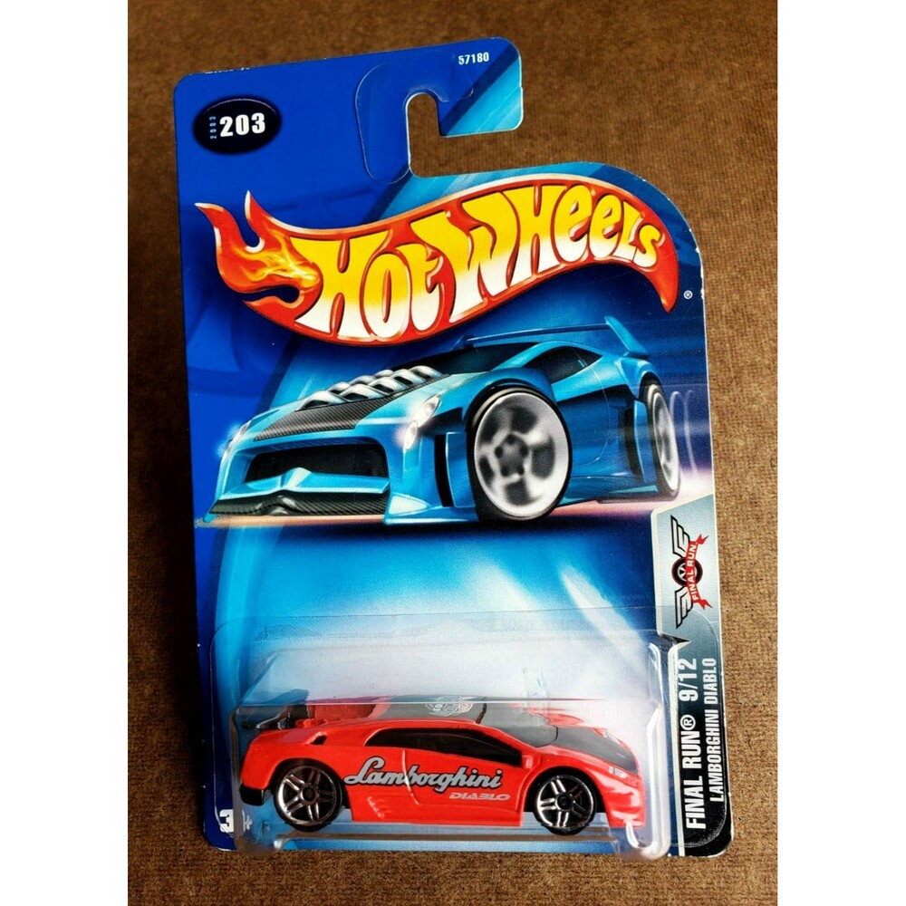 2003 Hot Wheels LAMBORGHINI DIABLO RED Final Run #9/12 Red  #203 PR5 Wheels 1:64